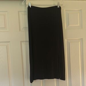 La Blanca Black Maxi A-Line Skirt